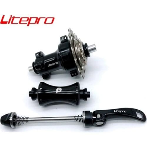 Litepro V Brake Hub Set 12-16H Straight Pull Front Rear Hub 3 Speed Freewheel 14/16 Inch Folding Bike Bearing Hubs