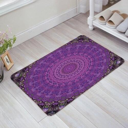 Non Slip Backing Doormat Mandala Print Indoor/Outdoor/Front Door/Bathroom Entrance Mat Rugs 16X24 inch by