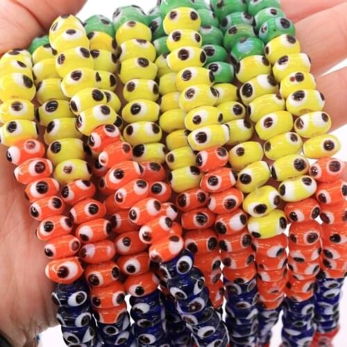 Fashion KoMEE 10mm Mix Color Crystal Beads 100pcs Colored glaze Eye Diy Jewelry Findings Earring Necklace Accessories