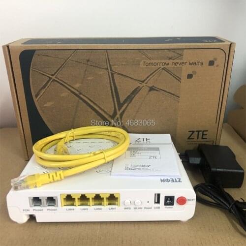 Original New F460 V5 ZTE EPON Modem 4FE + Wireless Wifi +USB +2TEL English Firmware SIP FTTH Fiber Optical Terminal ONT ONU