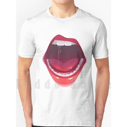 Mouth Open T Shirt Men Cotton Cotton S-6Xl Hentai Anime Manga Japan Lewd Tsundere Tumblr Yandere Comic Fashion Geek Pantsu