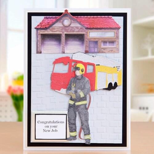 Firemen Metal Cutting Dies For DIY Scrapbooking Embossing Decorative Crafts Supplies Cards Making New 2019
