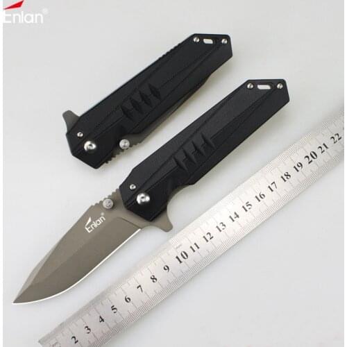 Enlan EW107 8Cr13Mov Blade G10 Handle Folding Knife Outdoor Tactical Survival Camping Rescue Great EDC Portable Tools Top Knifes