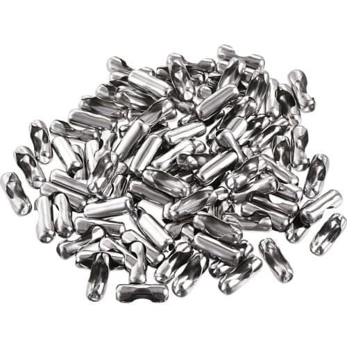 Uxcell Ball Chain Connector 2.4mm Clasp Style Stainless Steel Link 100 Pcs