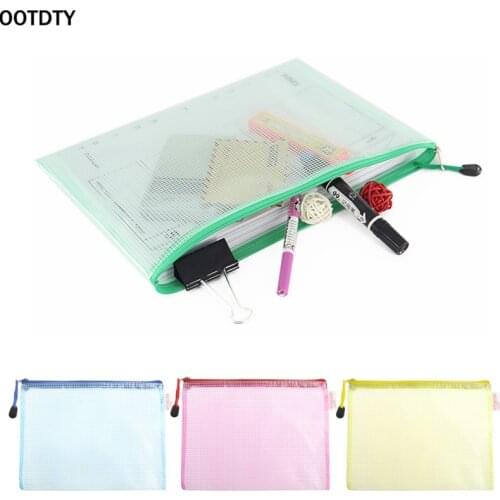 Waterproof Document Bag A3 Size Zipper File Pocket Storage School Office Supplies