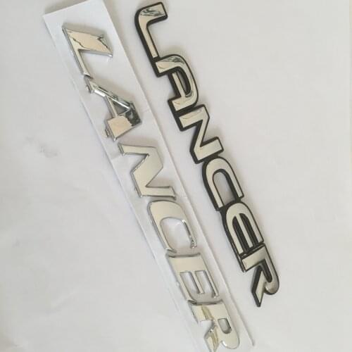 10pcs ABS LANCER car Letter Rear trunk Decals Emblem badge sticker Decal Car styling auto Accessories