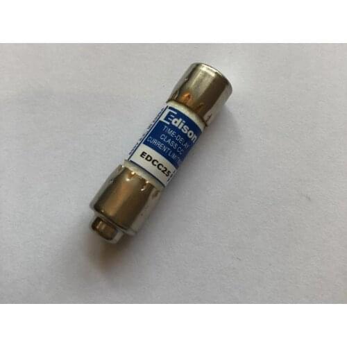 10pcs EDCC25 Slow Blow 25A 600V Class CC Time Delay Fuse for Cable and Wire Protection