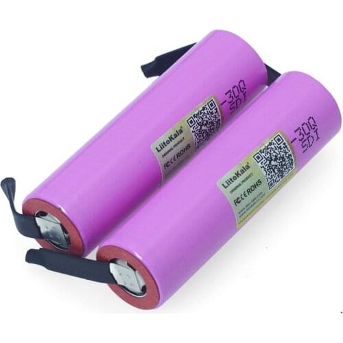 20PCS Liitokala original INR18650-30Q 18650 3000mAh lithium battery 3.7V powered rechargeable battery Electric tools+DIY Nickel