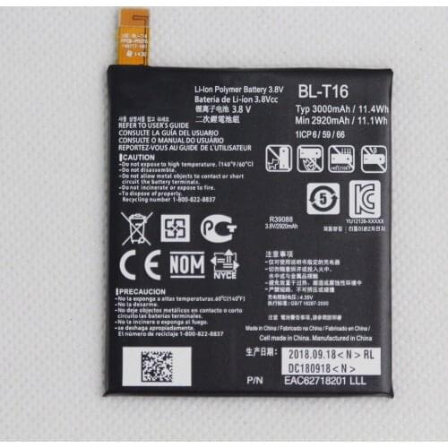 5pcs/lot For LG BL-T16 Phone Battery For LG G Flex 2 H950 H955 H959 LS996 US995 3000mah Mobile Phone Battery