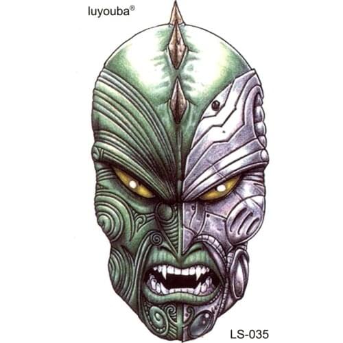 50pcs Orcs mask waterproof temporary tattoos sticker harajuku tatuagens tatoo temporary stickers body feminino fake tattoo