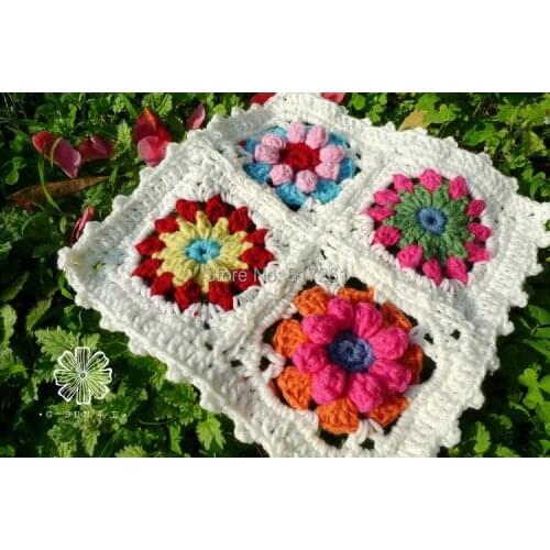 Free shipping 2015 new arrival ZAKKA cotton crochet lace doilies for home decor 3D flower table mat for tea table coaster mats