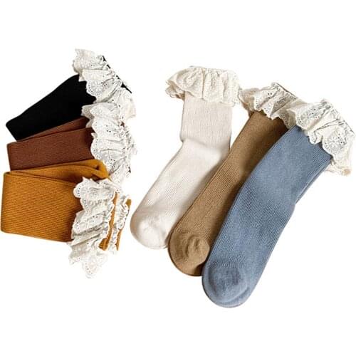 2021 Baby Stockings Newborn Baby Stockings Solid Girl Boy Infant Knee High Socks Autumn Winter Warm Kids Ribbed Bowknot Leggings