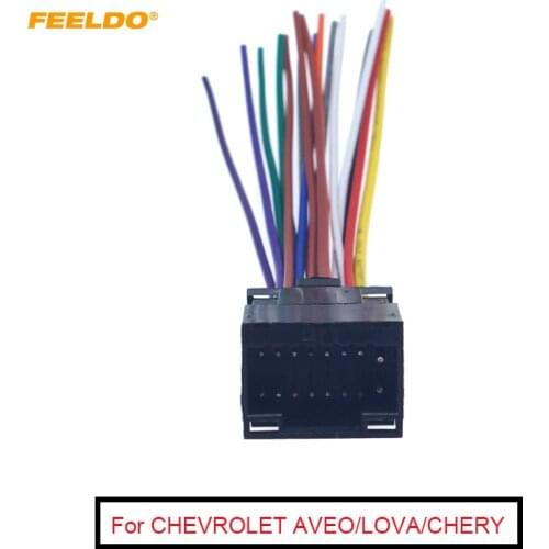 FEELDO Car Radio Stereo Wire Harness Plug Cable For Kenwood 16pin Female Connector Adapter #MX1606