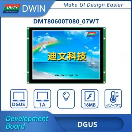 DWIN Smart LCM Module TFT LCD HMI Touch Intelligent Display 6.8 Inch 800*600 DMT80600T080_07WT Device UART Industrail Grade