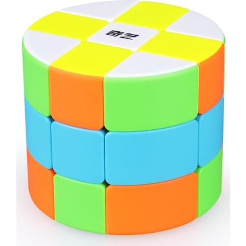 Qiyi Barrel Cube 3x3x3 Stickerless Strange-shape Magic Cube Twisty Mgaic Cube Learning&Educational Puzzle Cubo Magico Toys