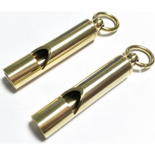 Hand EDC Brass Whistle Outdoor Camping Survival Tool Vintage Copper EDC Tool Key Ring Pendant Sporting Goods Dog Training Gear