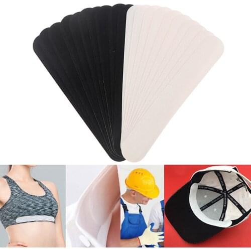20pcs/bag Hat Sweat Guard Bands Liner Protector Cap Sizing Tape Size Reducer Caps Hats Saver for Summer White/Black