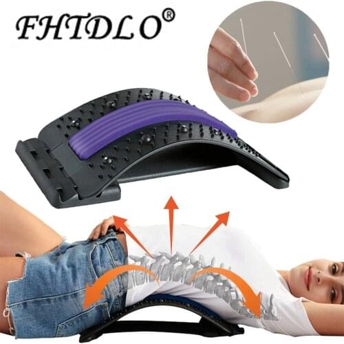 Back Massage Stretching Pain Relief Back Support Stretcher Waist Fitness Equipment Stretch Spine Relax Mate Posture Corrector