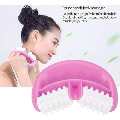 Mini Wheel Ball Slimming Body Leg Foot Hand Neck Fat Cellulite Control Pain Relief Roller Massage Handle Cell Roller Massager