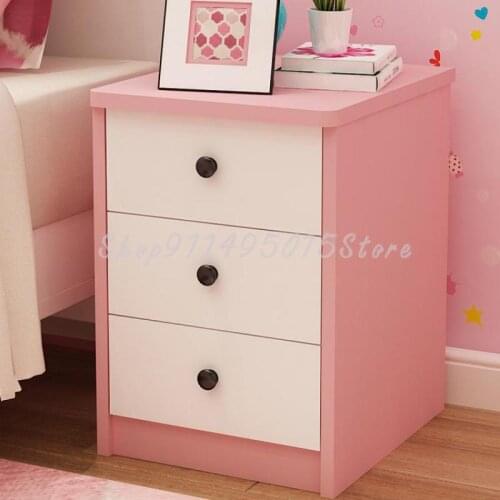 Mini Bedside Table Small Pink Cute Childrens Cabinet Small Size 30cm