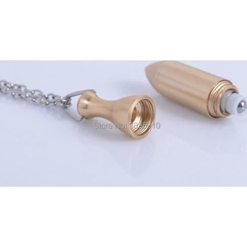 Fashion Creative gold silver Perfume roll on Bottle neclaces & Pendants For Women Men F809