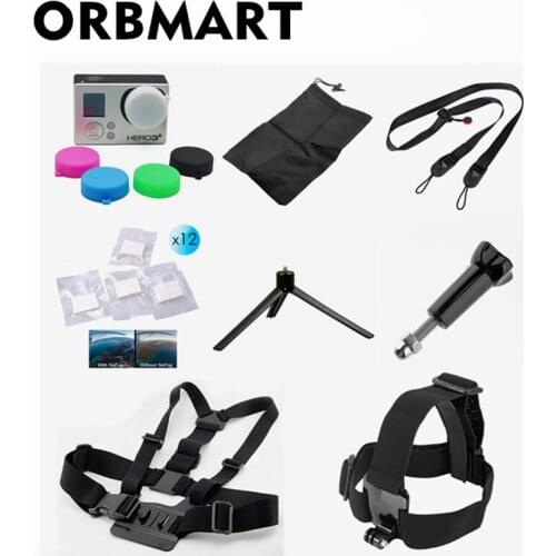 ORBMART 8 in 1 Accessories Kit For GoPro Hero 6 5 4 3 3+ 2 1 Xiaomi Yi Xiaoyi SJCAM SJ4000 SJ5000 SJ6000 WIFI SJ7000 S60
