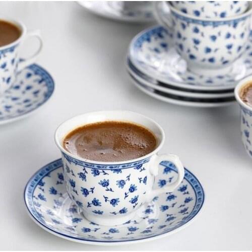 Espresso Cups Set Tea Sets Restaurant Hotel Service Cup Kitchen Storage Supplies Coffee Cup and Saucer Set Housewarming Gift