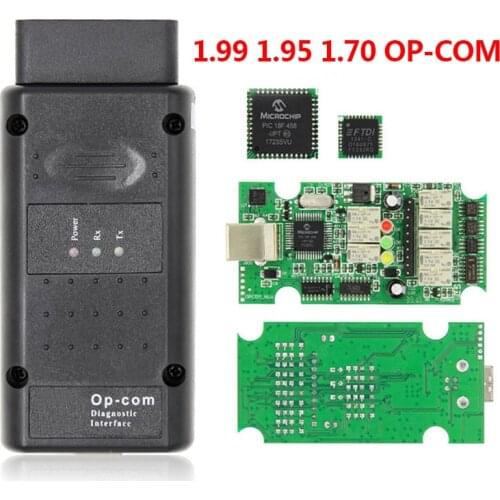 OP COM 1.99 1.95 1.70 OP-COM PIC18F458 FTDI Flash Firmware update OPCOM 2018 For Opel OBD2 Scanner Car Diagnostic Tool Cable