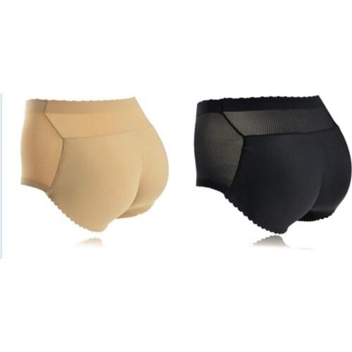 Sexy Women Sponge Padded Abundant Buttocks Pants Lady Push Up Middle Waist Padded Panties Briefs Underwear