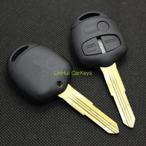 PINECONE for MITSUBISHI LANCER Key 2 Buttons Right Groove Key Uncut Blade Blank Key Shell Cover 1 PC