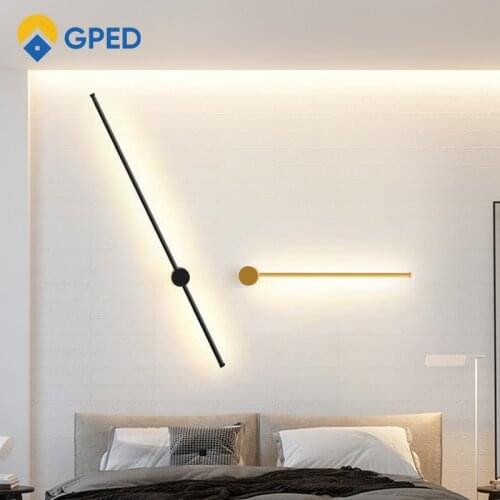 Modern Wall Light 350°Rotation LED Wall Lamp Long Decoration Lamp For Home Bedroom Stairs Living Room Sofa Background Lighting