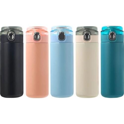300ml/400ml Bounce Lid Vacuum Bottle Double Wall Stainless Steel Thermos Bottle Vacuum Flask For Students