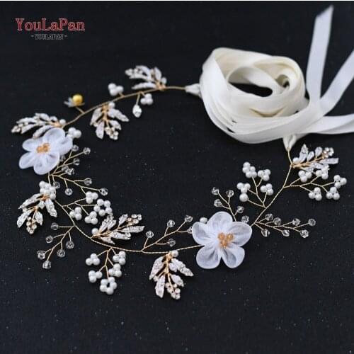 TOPQUEEN SH72 Wedding Belt Alloy Gold Leaf and Organza flower Wedding Sash Belt for The Bride Wedding Accessories Elegant belt