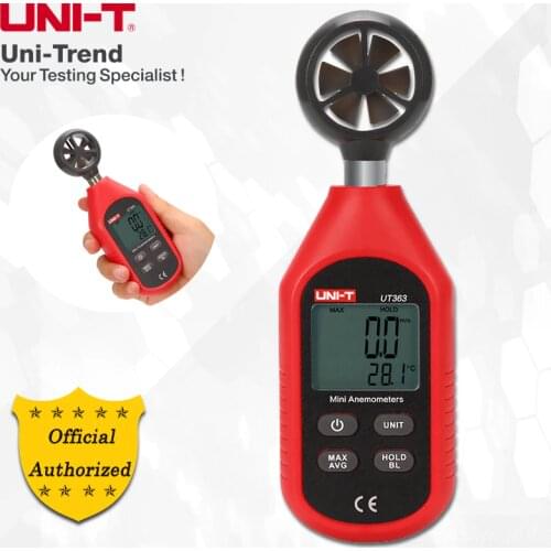 UNI-T UT363/UT363BT Mini Anemometer; Industrial/Home Anemometer, LCD Backlight, Low Battery Indication