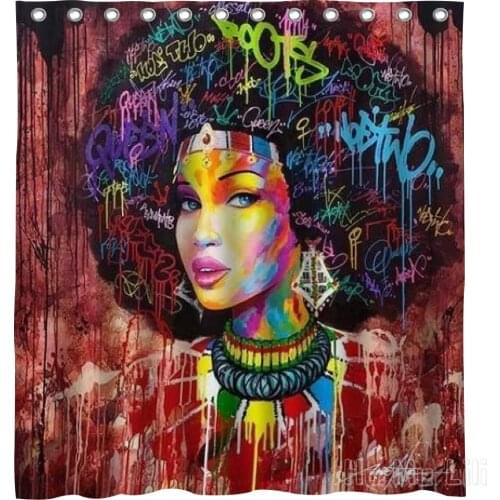 Exploding Head Woman Doodle Design Unique Waterproof Shower Curtain Bathroom Accessories