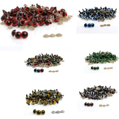 100Pcs/Set 10mm Plastic Safety Eyes For Teddy Bear Doll Animal Puppet Craft Teddy bear plush toy cat puppy snowman safety eyes