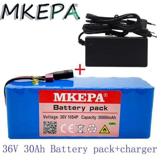 10S4POriginal 36V battery 30Ah battery pack 1000W high power battery 42V 30000mAh Ebike electric bike BMS+42V2A Charger