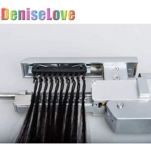 6D hair extension hair 5pc/set First generation 10 stands /pc 6Dhair extension machine 18-22‘’black/brown/blonde hair extension