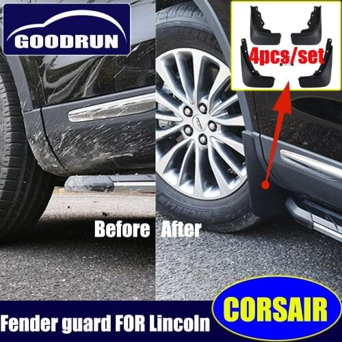 Car Fender Flares for Lincoln CORSAIR Universal Splash Guards Mud flapsArch Wheel Eyebrow Lip Auto Extra Wide