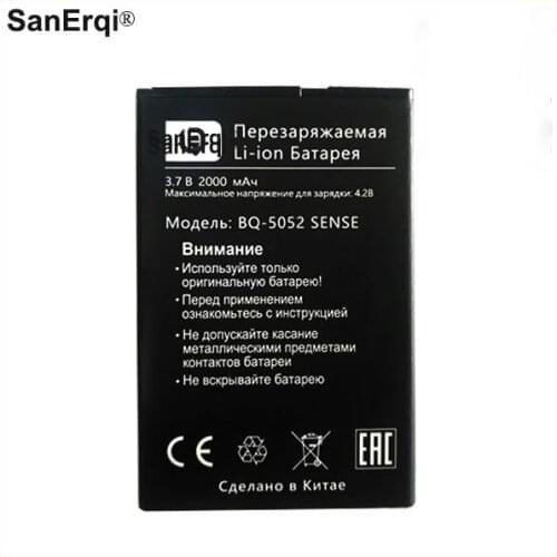 BQ-5052 Sense 2000mAh Battery For BQS BQ-5052 Sense BQS5052 Battery for BQ BQ-5052 Sense Accumulator Battery