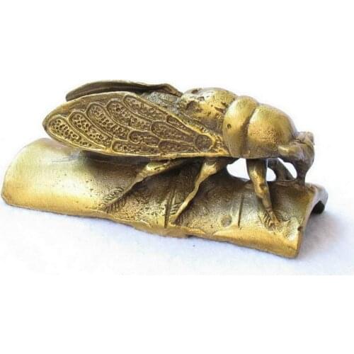 A bronze cicada cicada blockbuster copper people cause Zhaocai enrichment be promoted step by step.room Art Statue