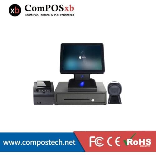 Distributor TFT Capacitive Touch Electronic POS System Windows Terminal Single POS With 2D Scanner