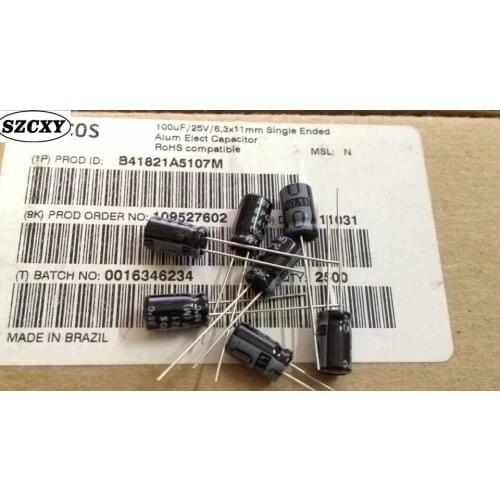 Home furnishings 25V100UF 6X11.5 Electrolytic capacitor