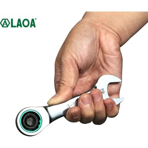 LAOA 16-20mm Mini Short Handle Ratchet Wrench Combination Wrench Hand Tools