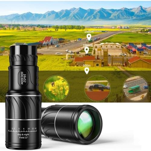 HD Dual Focus Monocular 16x52 With Night Vision High Power Waterproof Telescope For Outdoor Hunting Tourism Bird Watching