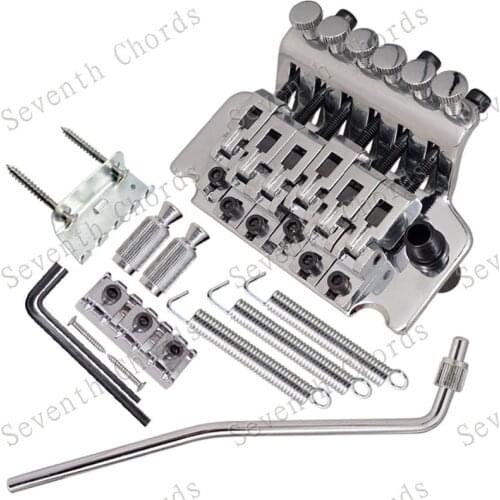Left-hand Silver Electric Guitar Bridge Guitar accessories Parts 6 Strings Bridge Musical instruments