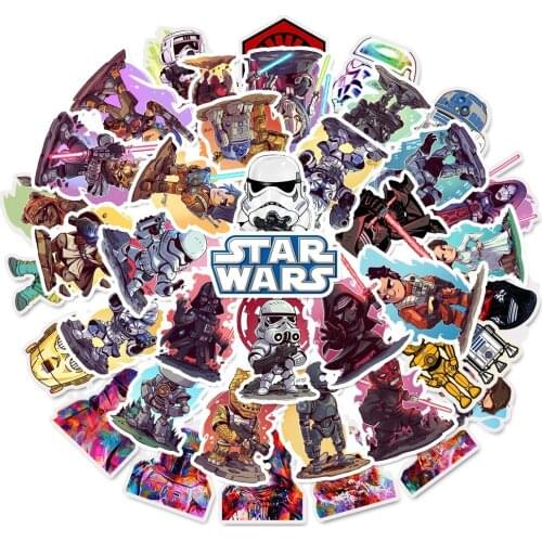 50 Pcs/set Disney star wars Stickers Cartoon Anime Figure Multifunctional Stick Notebook Graffiti Waterproof Sticker