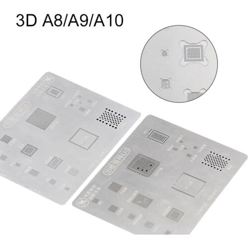 UANME Mi jing 3D BGA Reballing Stencil dedicate kit for A8 6G 6P A9 6S 6SP A10 7 7P A11 8 8P A12 XS/XR XSMaX