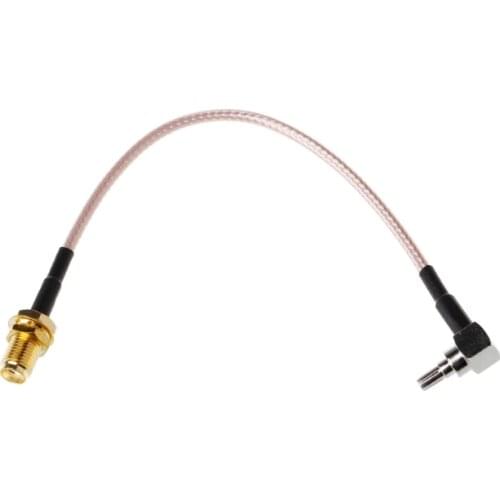 OOTDTY SMA CRC9 Pigtail SMA Cable Female Bulkhead Connector Switch CRC9 Right Angle Male Connector RG316 Cable 15 cm 6 "