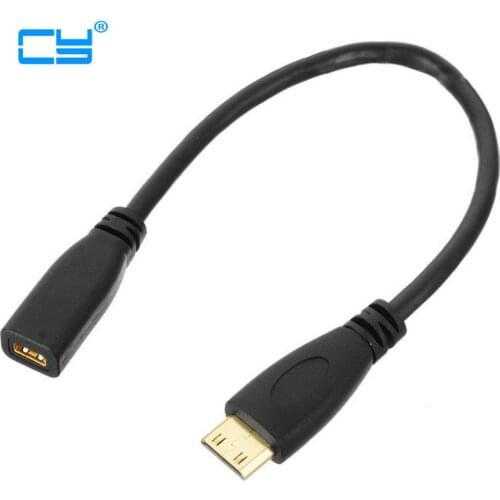 Type D Micro HDMI v1.4 Socket Female to Type C Mini HDMI Male Convertor Adapter Cable 20cm